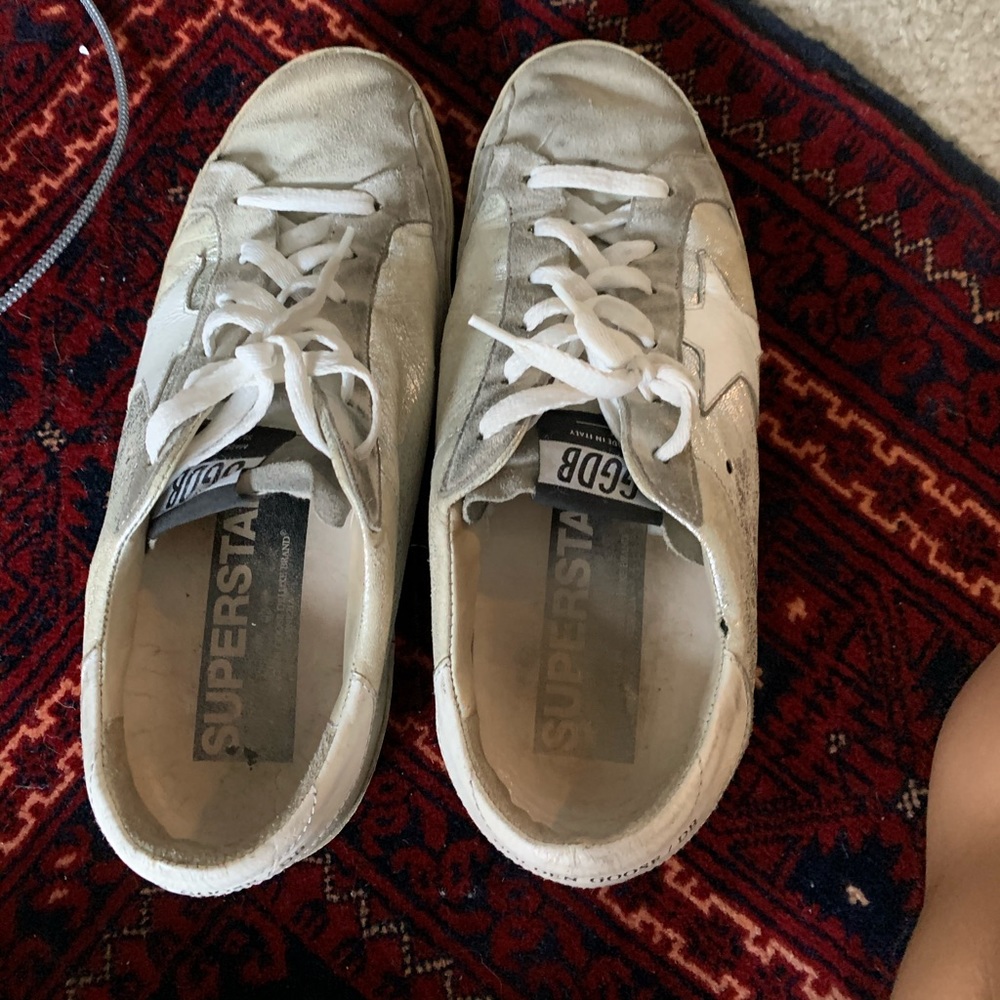 Silver Golden Goose Sneakers